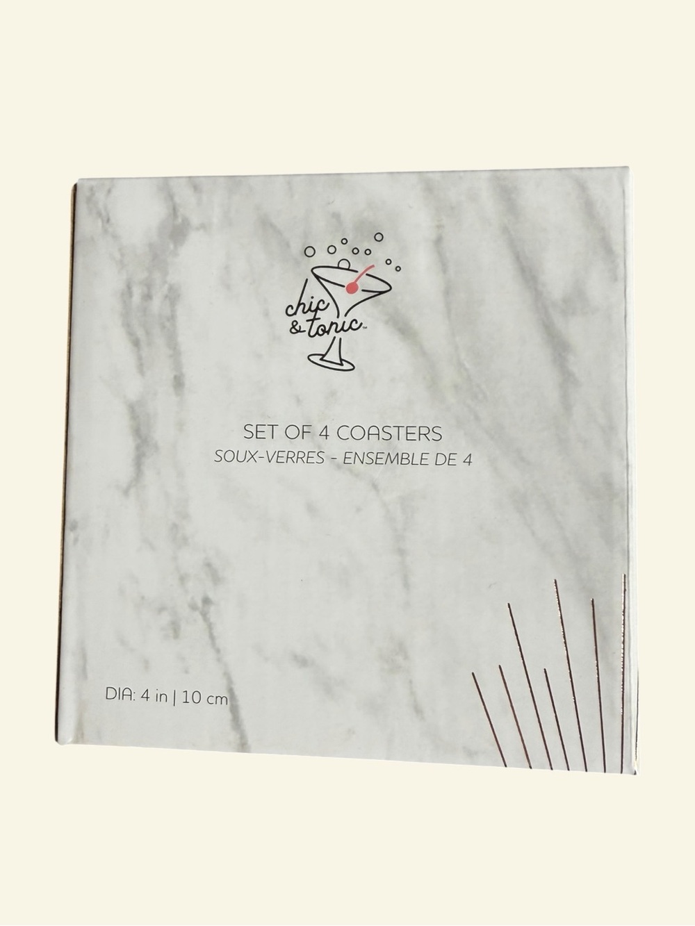 Chic & Tonic White Marble Coasters